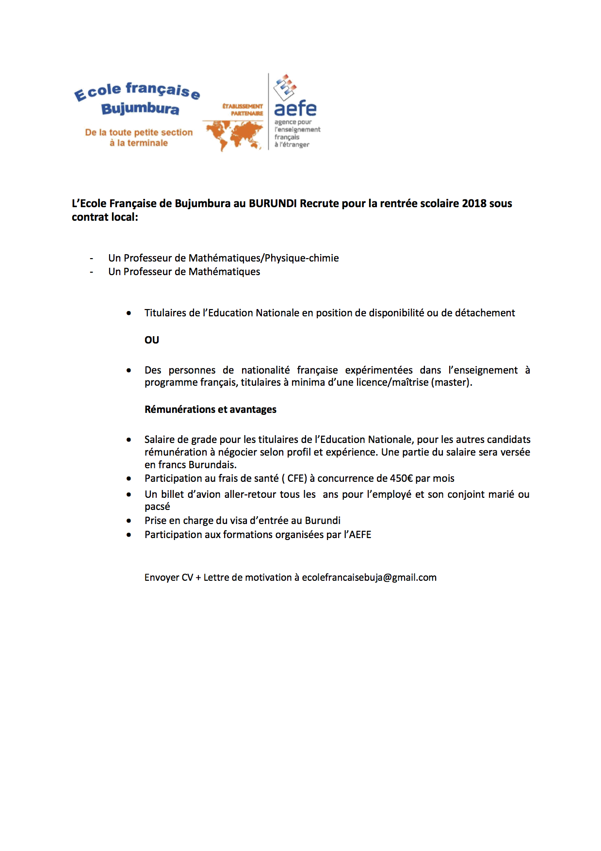 lettre de motivation chimie