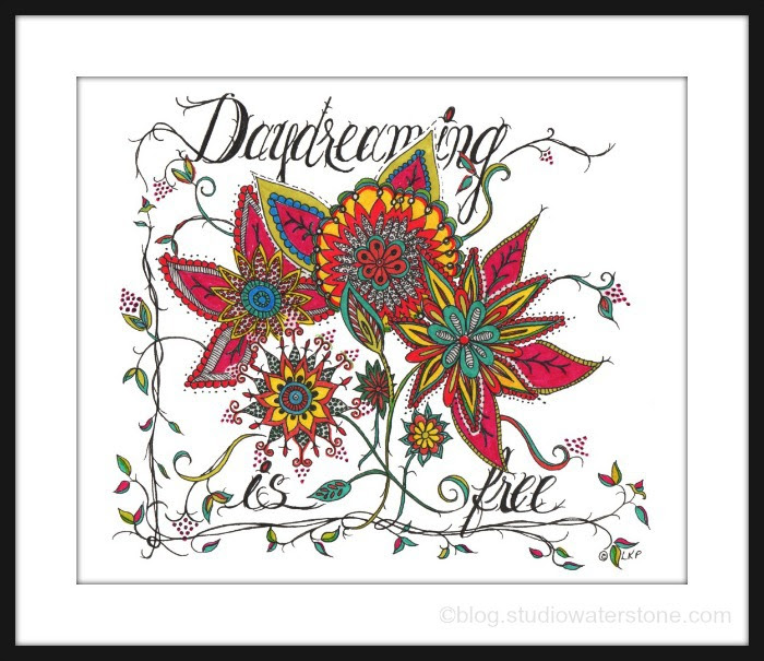 daydreaming is free art print