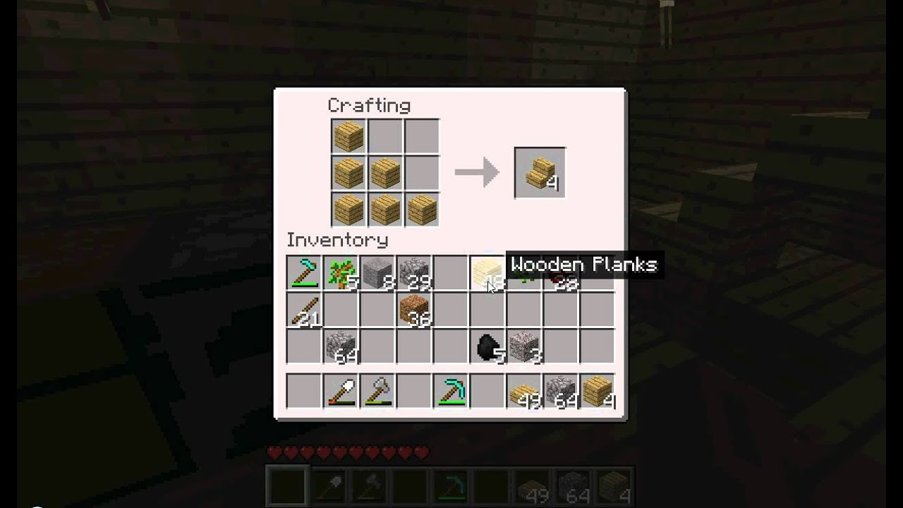 How To Make Wooden Stairs In Minecraft - YouTube
