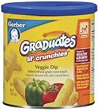 Gerber Graduates Lil' Crunchies, Veggie Dip, 1.48-Ounce Canisters (Pack of 6)