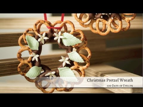 Christmas Pretzel Wreaths | 100 Days Of Evelyn