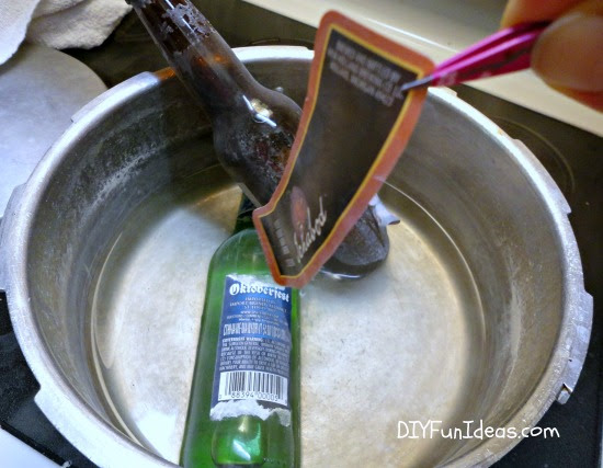 HOW TO EASILY REMOVE LABELS FROM GLASS BOTTLES
