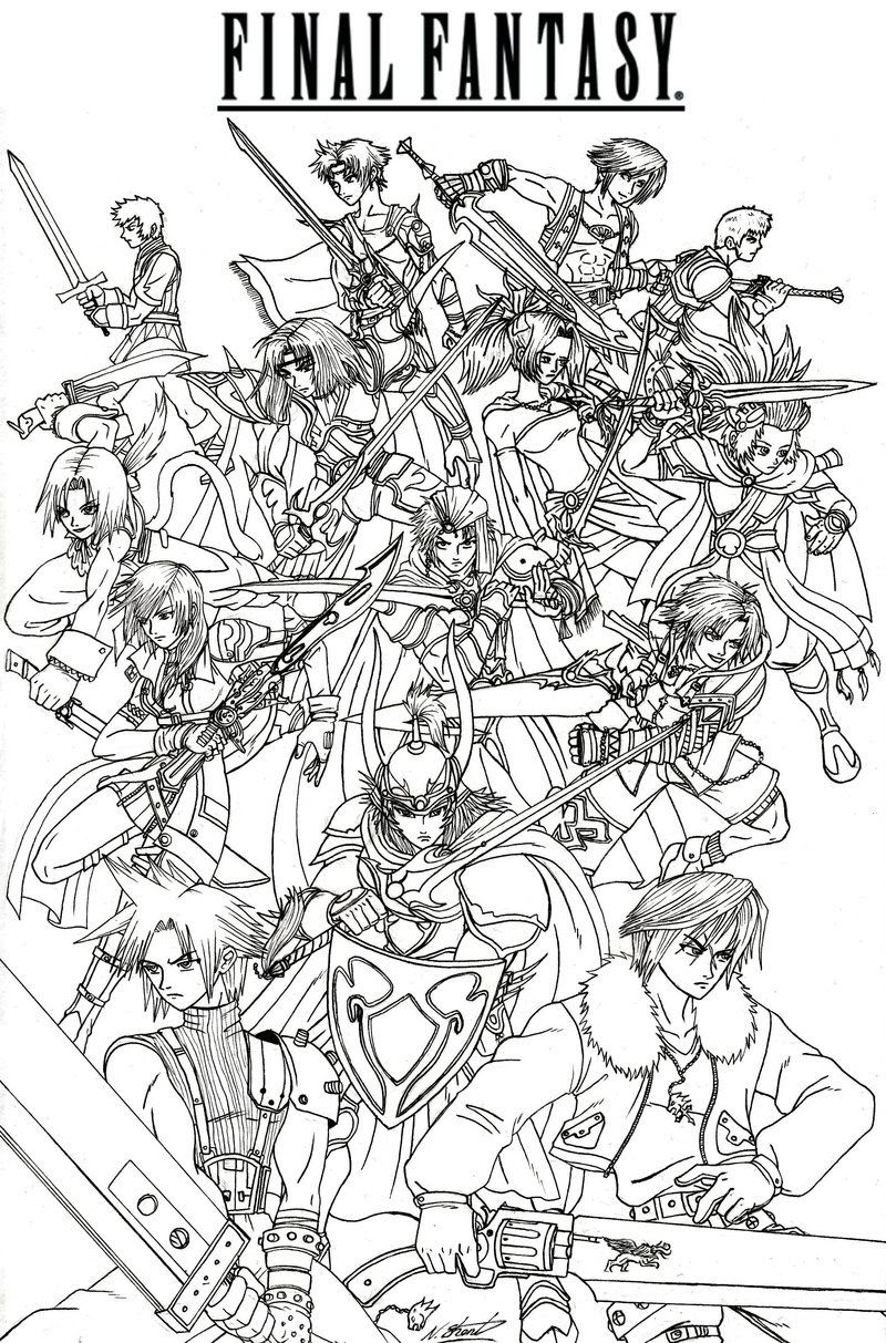 Final Fantasy 7 Coloring Pages - Coloring Home