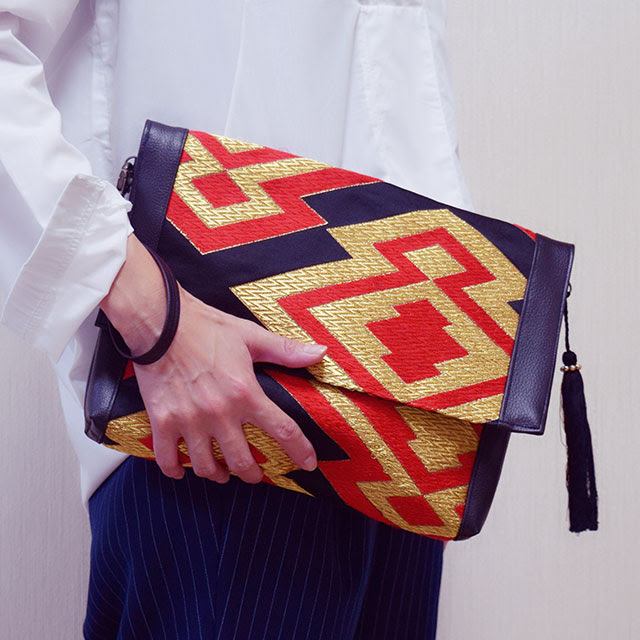 あーちゃん様 着物帯リメイク クラッチバッグ おしゃべリボン お客様ギャラリー