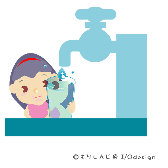 水道水コップ 無料イラスト小学校素材集のどうぐばこ アイオーデザイン 福岡市城南区のホームページ作成を中心にチラシ印刷を行うデザイン事務所