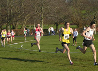 Action from the men's race