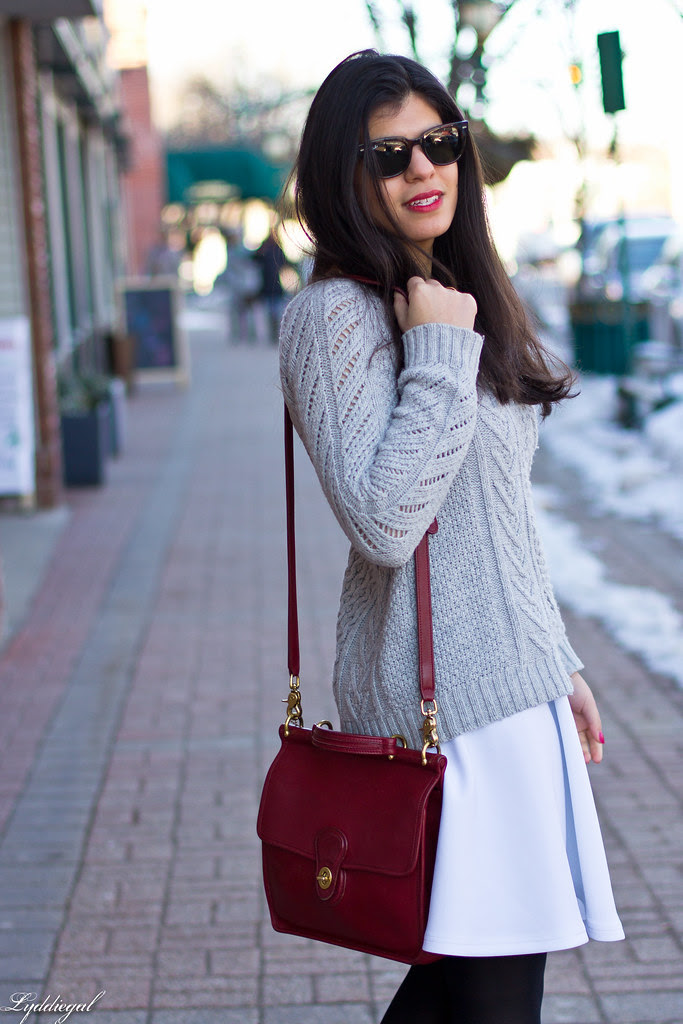 white skirt, grey sweater, red bag-1.jpg