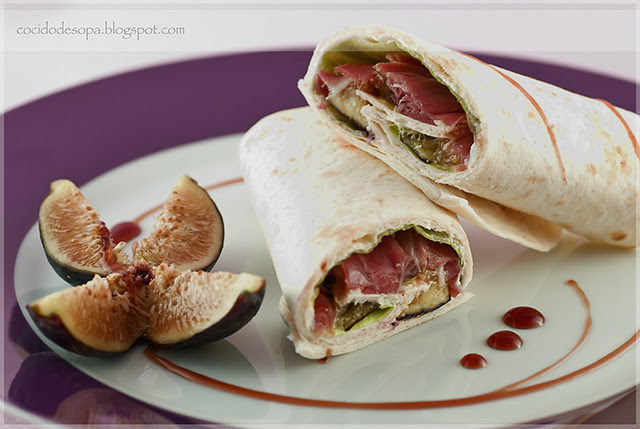 Wraps de higos y jamón serrano
