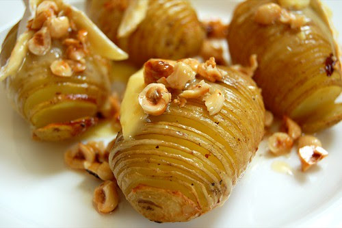 hasselback potatoes with camembert and hazelnut dressing© by haalo