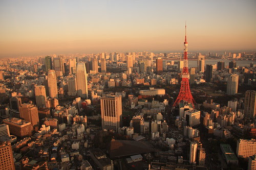 Tokyo Tower from Mori Helicopter