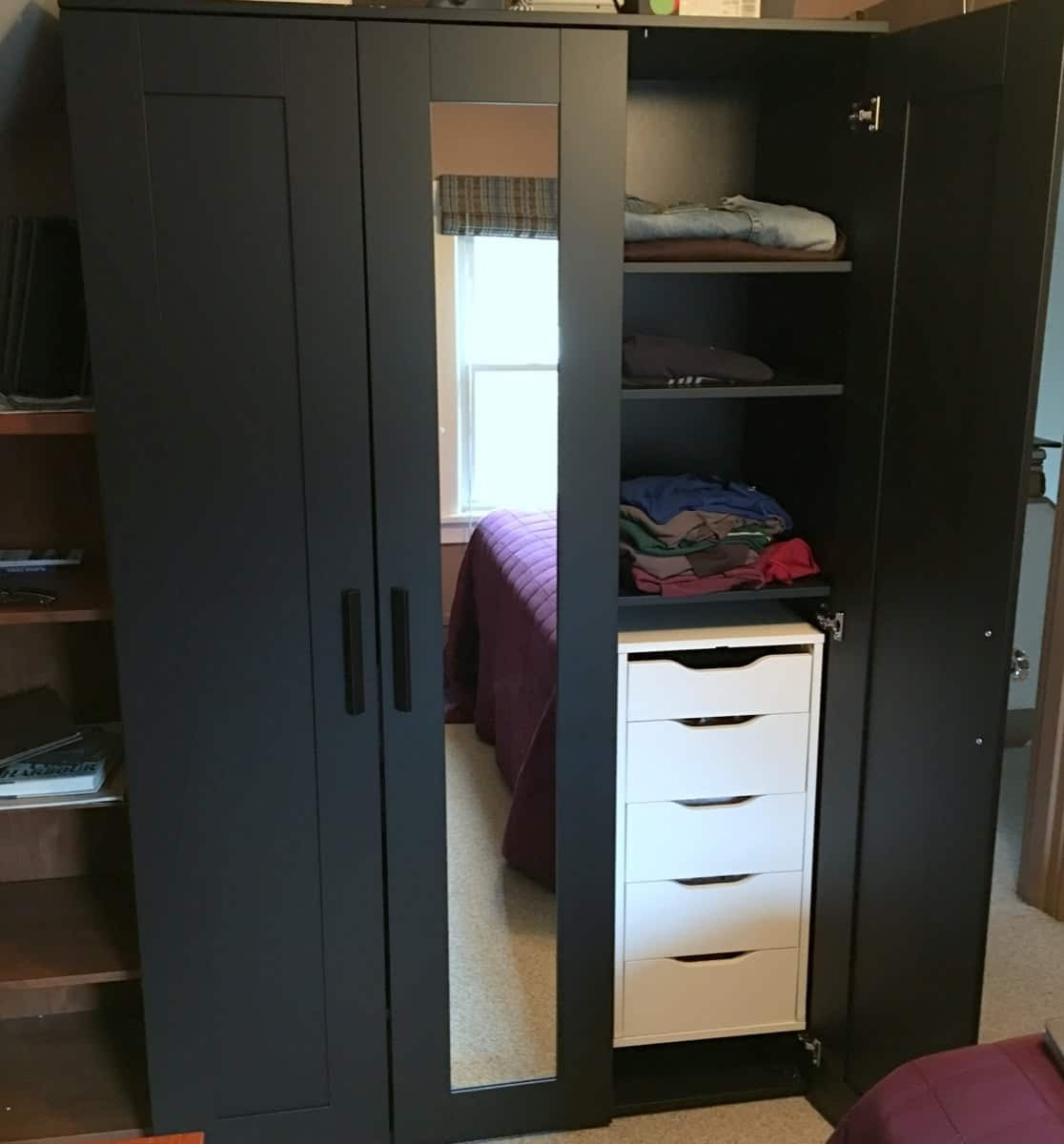 Expanding Brimnes Wardrobe with drawers