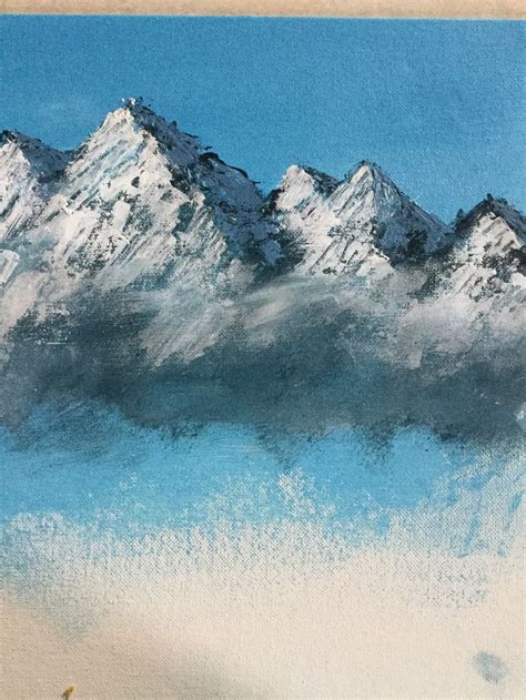 It is inexpensive, portable, and convenient! Beginners acrylic mountains # beginners # easy acrylic