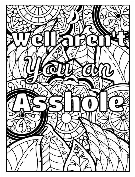  free printable coloring book pages for adults swear words art fidgety