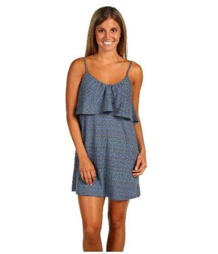 new womens sundress small o neill dress song bird spaghetti strap blue ...
