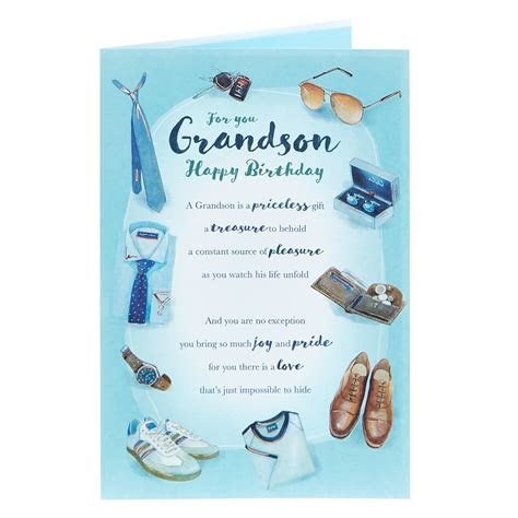  buy birthday card for you grandson for gbp 099 card factory uk