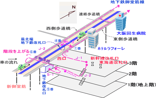 松田特許事務所 新大阪駅案内図