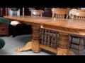 Double Pedestal Oak Dining Room Table
