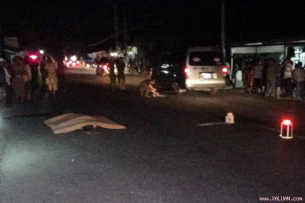  Hiện trường vụ tai nạn làm ông Bùi Văn Sơn tử vong tại chỗ