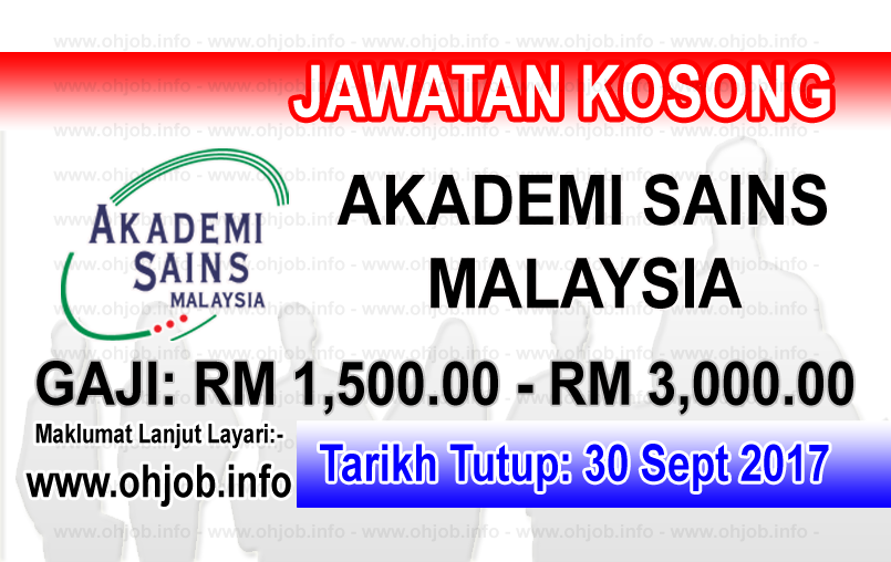 Jawatan Kerja Kosong ASM - Akademi Sains Malaysia logo www.ohjob.info september 2017