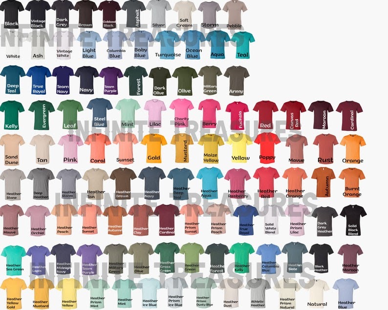Download Free 6640+ Bella Canvas 3001 Color Chart Yellowimages Mockups for Cricut, Silhouette and Other Machine