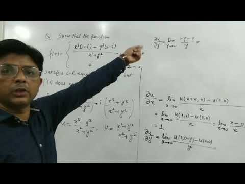 Example of a function that satisfies the Cauchy-Riemann equation - Lecture III