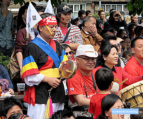 South Korea football fans, London
