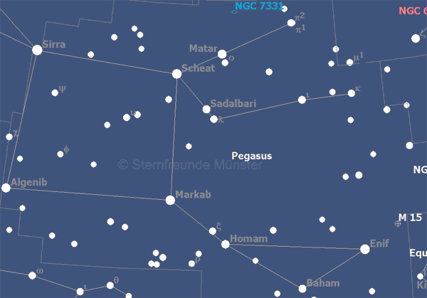 Grafik Sternbild Pegasus