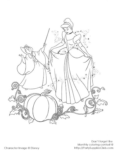 Princess Cinderella Coloring Pages