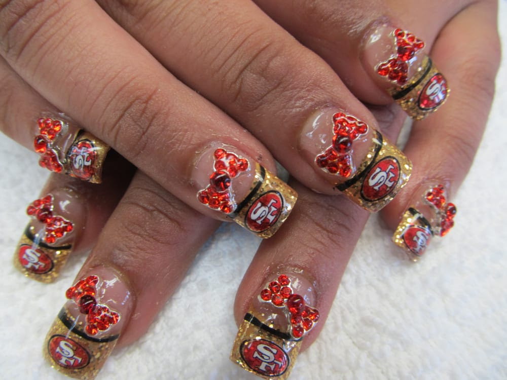 49ers nail design | Yelp