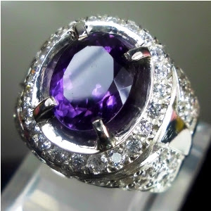 Cincin Batu Permata Natural Kecubung asli natural batu mulia ...