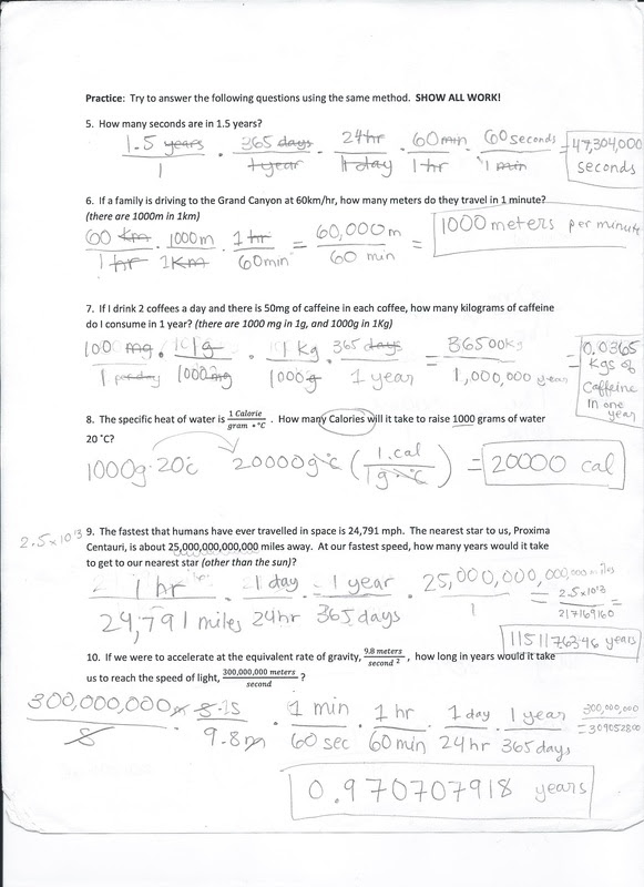 Topic 2:1 Dimensional Analysis Worksheet - Ivy's Chemistry Blog