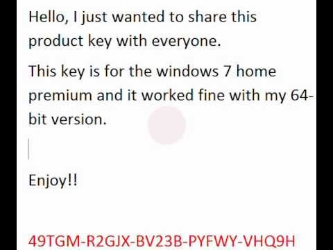 Window 7 Professional 64 Bit Product Key