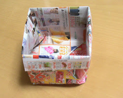 チラシで作るゴミ入れの折り方 沼端系