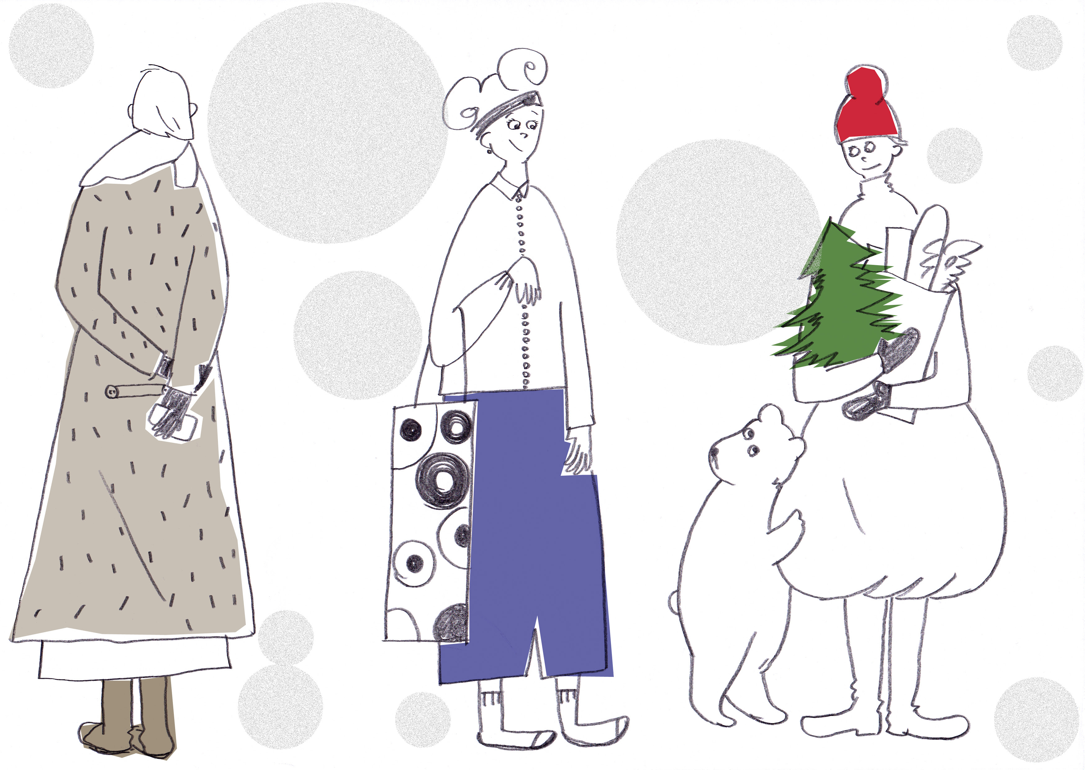 9月 11月 12月トップページイラスト イラスト 寄る年波とおしゃれの波 ホホホの本田style