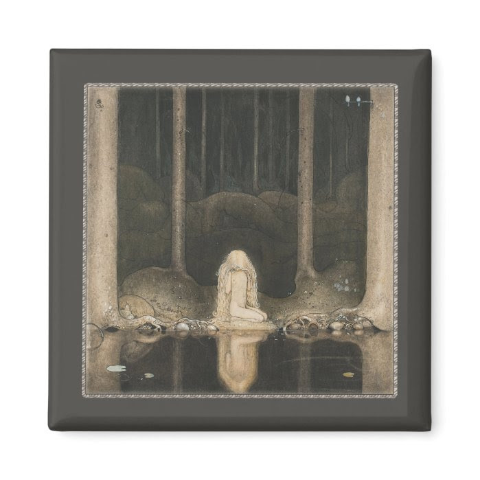 John Bauer Tuvstarr CC0251 Square Magnet