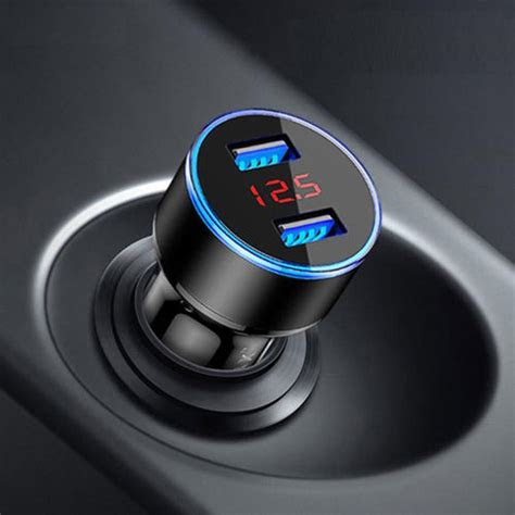 In addition to standard fast cha. 3.1A 5V Dual USB Car Charger LED Display Quick Charge 3.0