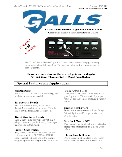 Galls Street Thunder Xl300 Wiring Diagram