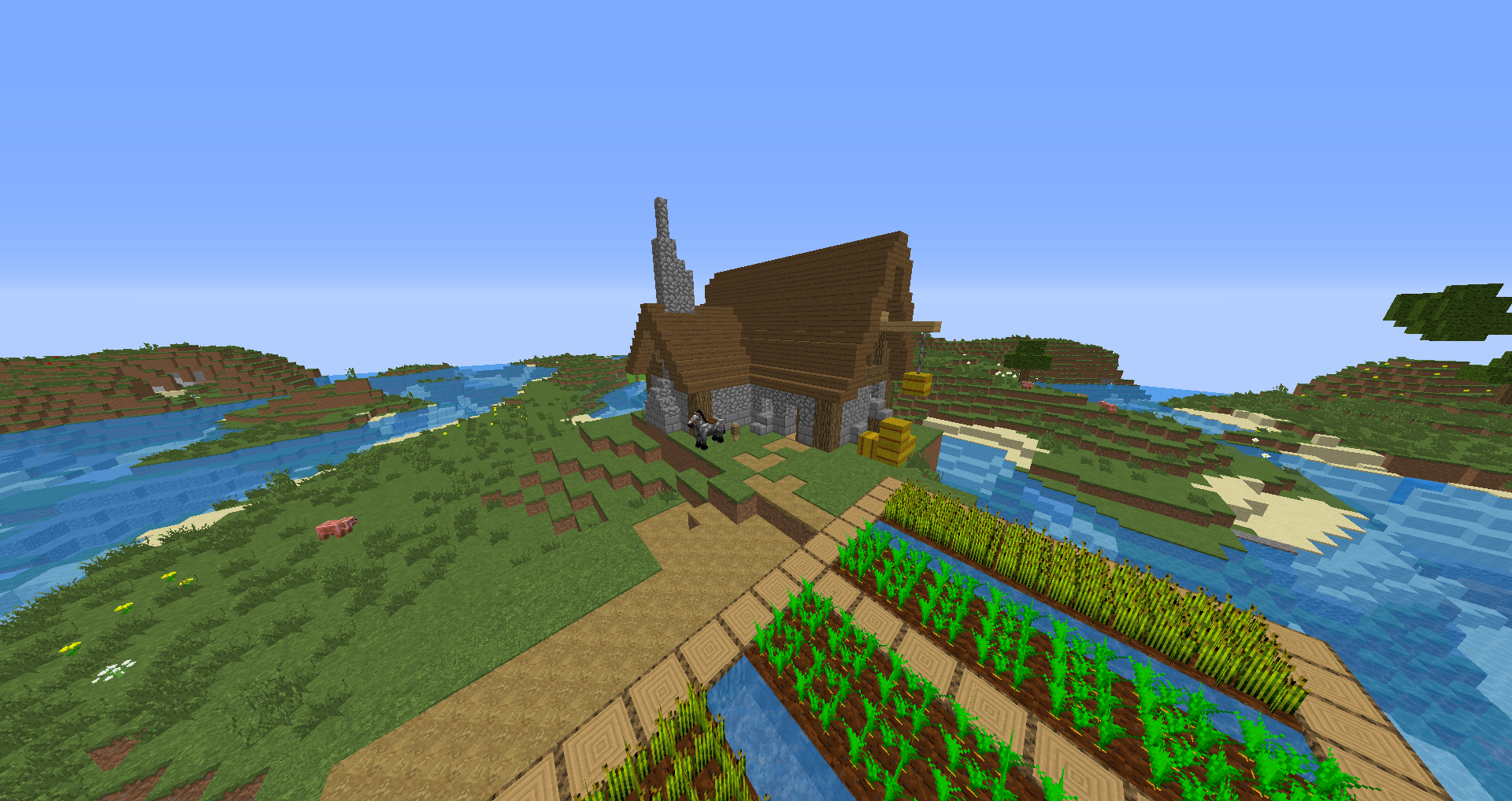 Minecraft Structure Minecraft : Ferme médiévale