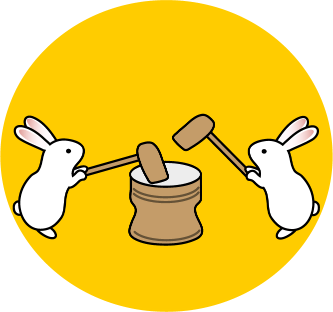 秋 お月見 餅つきうさぎのイラスト 無料イラスト フリー素材