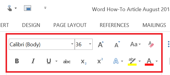 change font settings