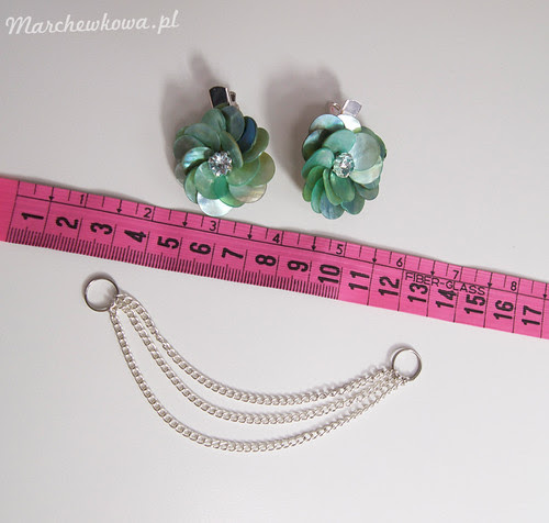 DIY Sweater Guard, klips do swetra, spinki krokodylki, łańcuszek, ogniwa sprężynkowe