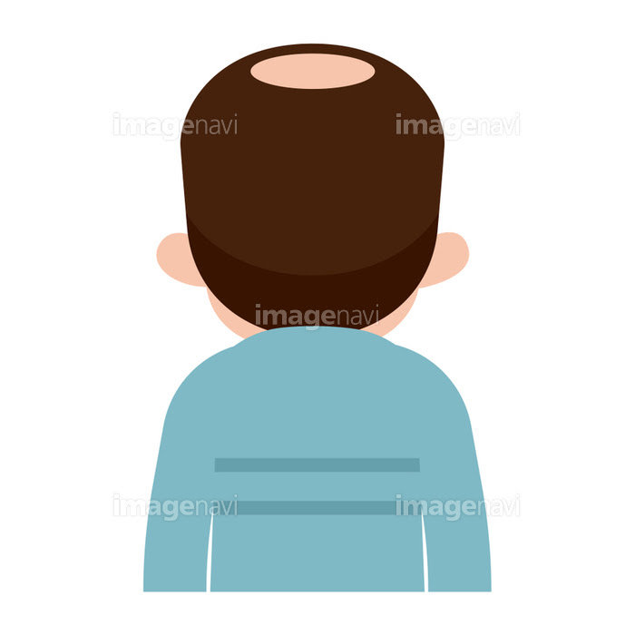 ハゲ頭の男性の後ろ姿 の画像素材 イラスト素材ならイメージナビ