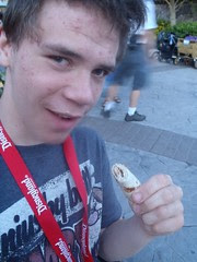 Mik eating Lefse