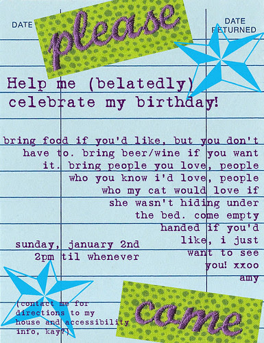 birthday party invite