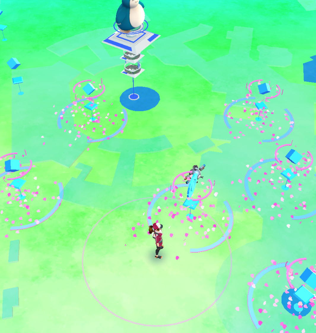 ディズニーシー無料地域でのポケモン Go 花吹雪6本 Disney ポケモンgo