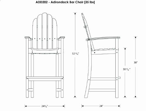 Bar Height Adirondack Chair Plans