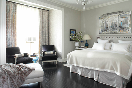 Elegant Bedroom Interior Design in Black and White