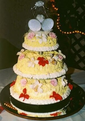 A photograph that I took of my wedding cake (f...