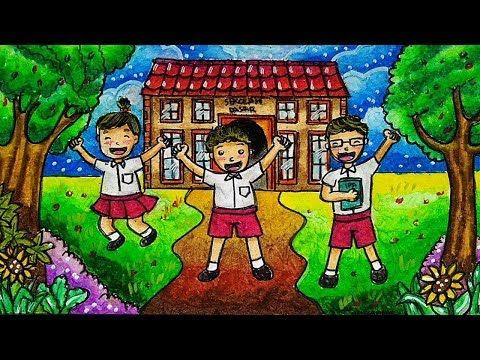 Unduh gambar kartun anak laki laki siswa sekolah dasar, gadis kecil, teman sekelas, mulai sekolah png clipart ini dengan background transparan atau file psd . Cara Menggambar Anak Sd Berangkat Sekolah Otosection