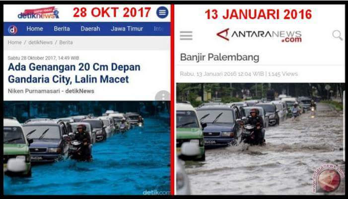 Ahay, Detik Terciduk Sebar HOAX Banjir di Depan Gandaria City
